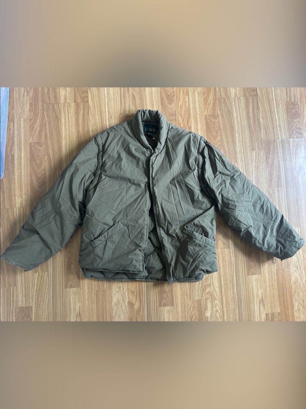 J. Crew Olive Quilted Bomber Jacket